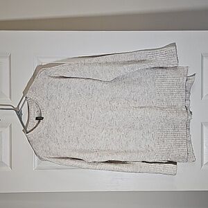 H&M Divided Oversized Tunic Sweater Wool Alpaca Acrylic Cream Size XS